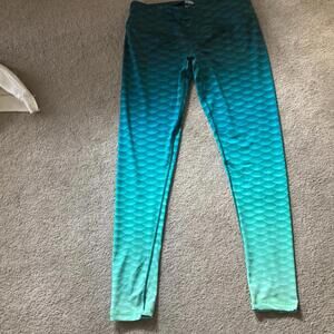 Fin Fun Ankle Leggins with Fish Scale Mermaid Pattern